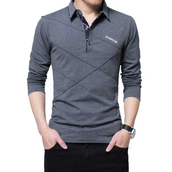 Plus Size Long Sleeve Polo Shirt