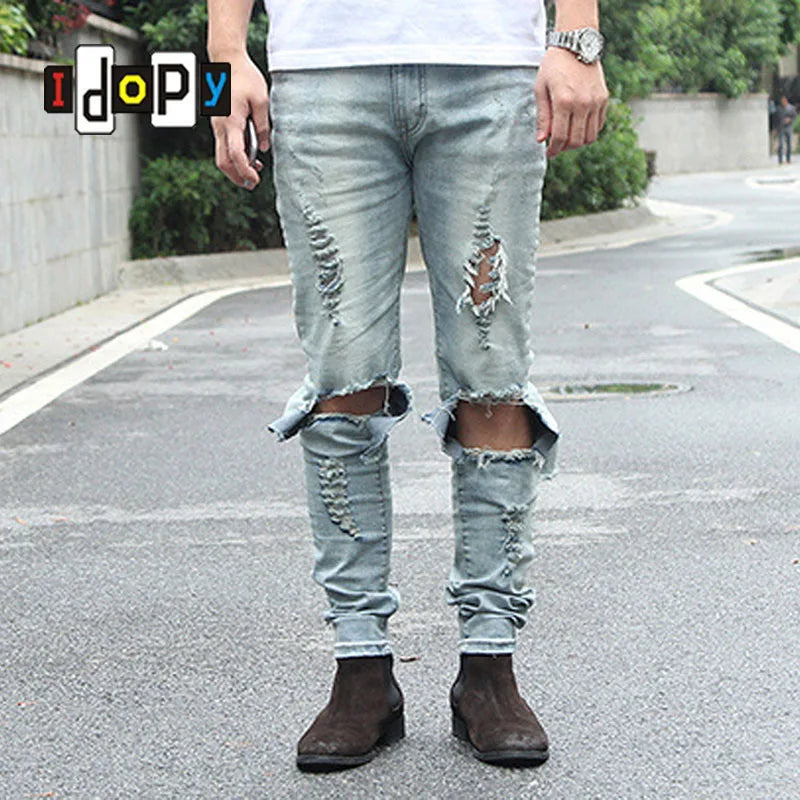 Hip Hop Ripped Skinny jeans