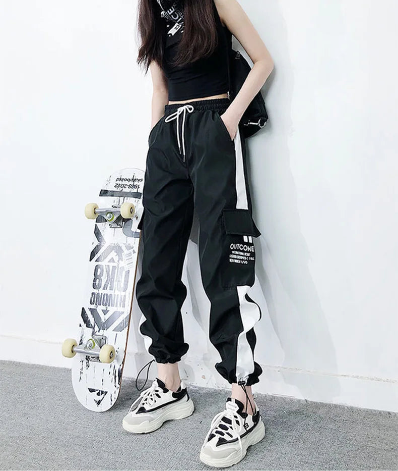 Hip Hop Style Printed Letters Pants