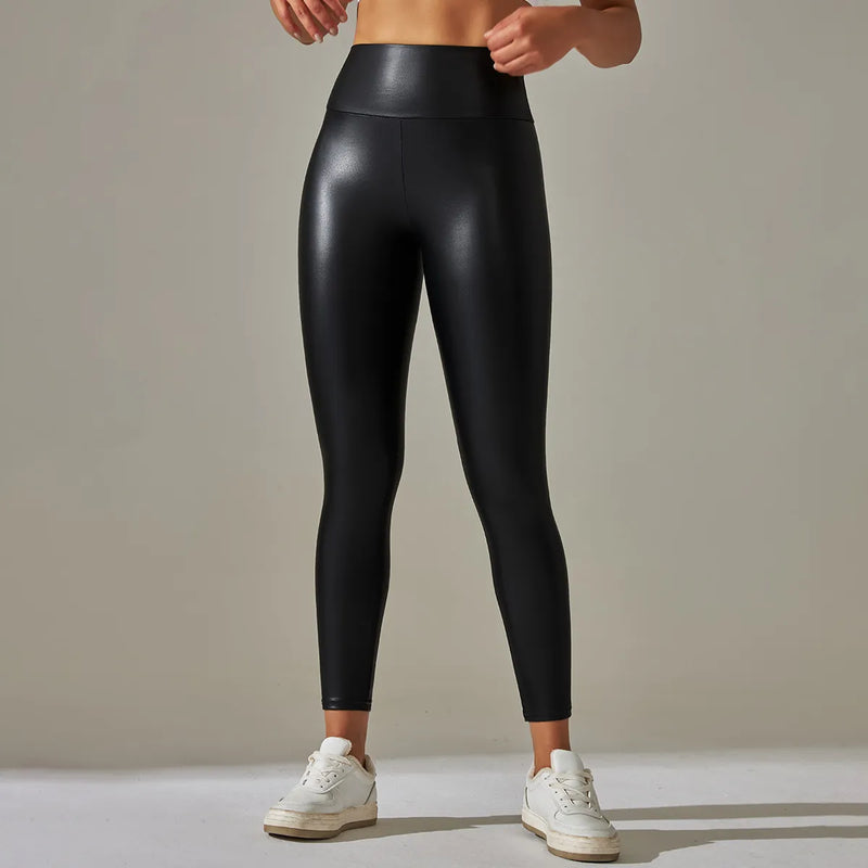 High Waist Faux Leather Leggings