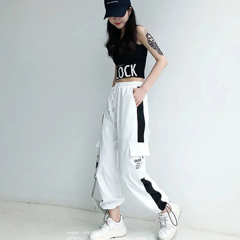 Hip Hop Style Printed Letters Pants