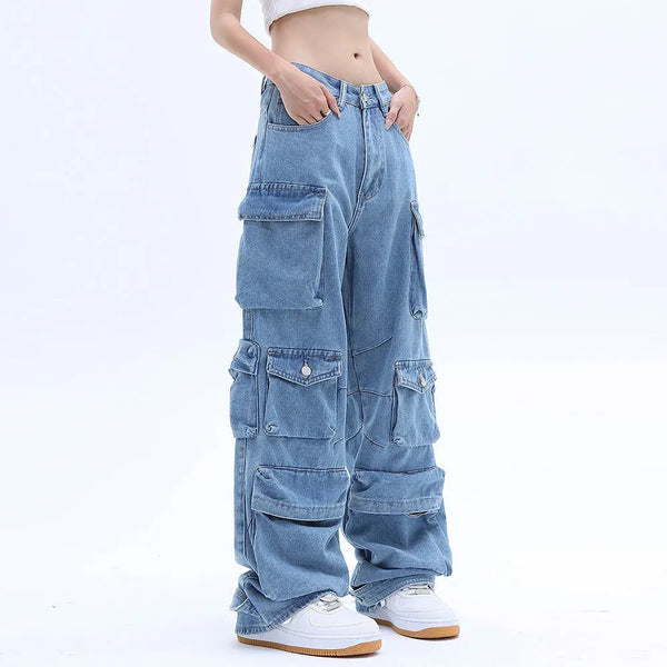 Casual Y2K Wide-Leg Jeans