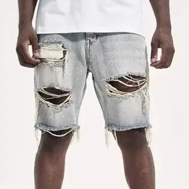 Distressed Denim Shorts