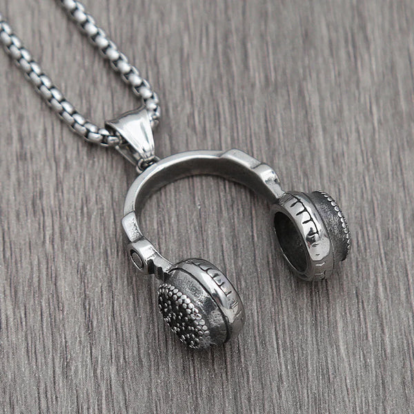 Music DJ Headphone Pendant Necklaces