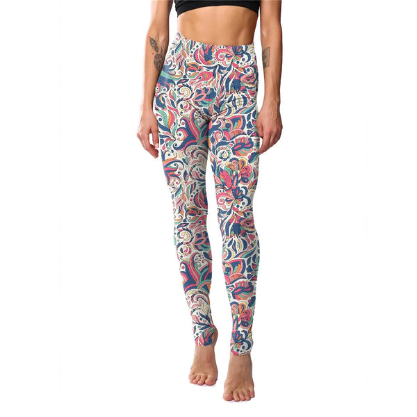 High Waist Paisley Printed Legging