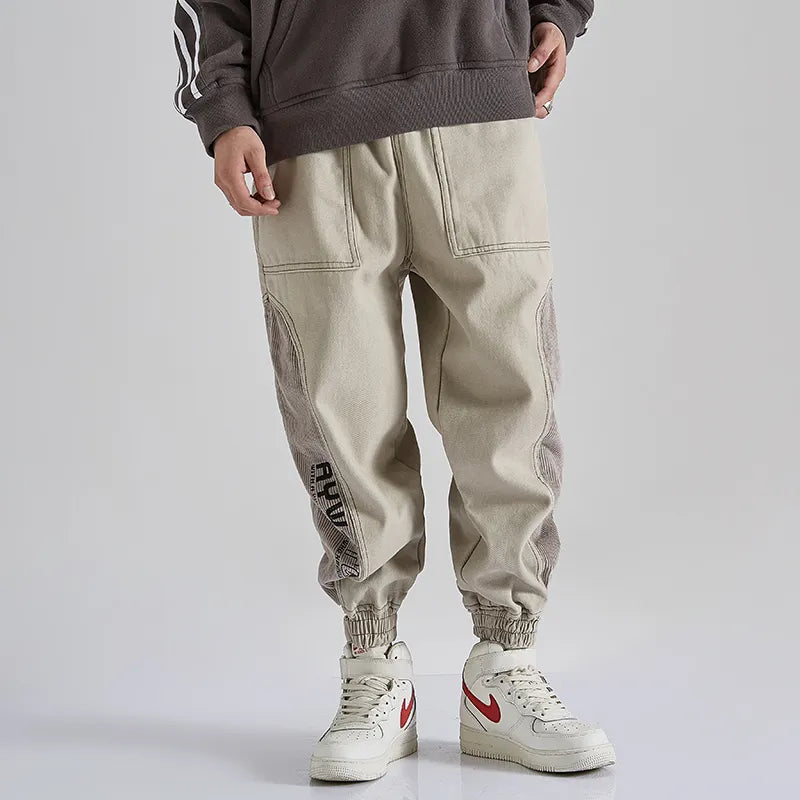 Corduroy Patchwork Casual Pants