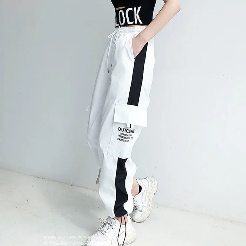 Hip Hop Style Printed Letters Pants