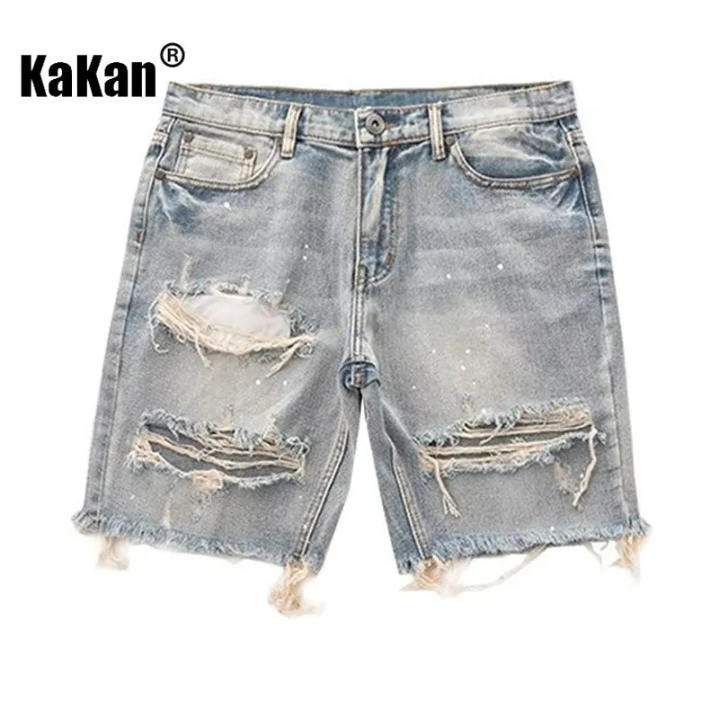 Distressed Denim Shorts