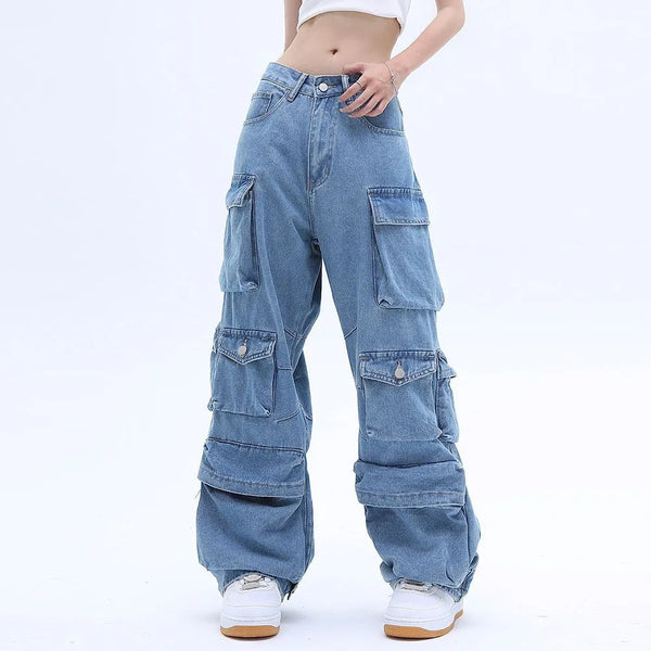 Casual Y2K Wide-Leg Jeans